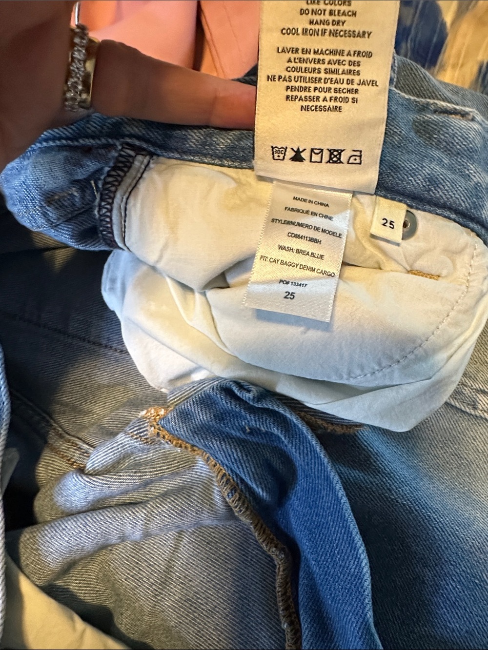 Alice + Olivia Cay Cargo Jeans Sz25 - Picture 9 of 9